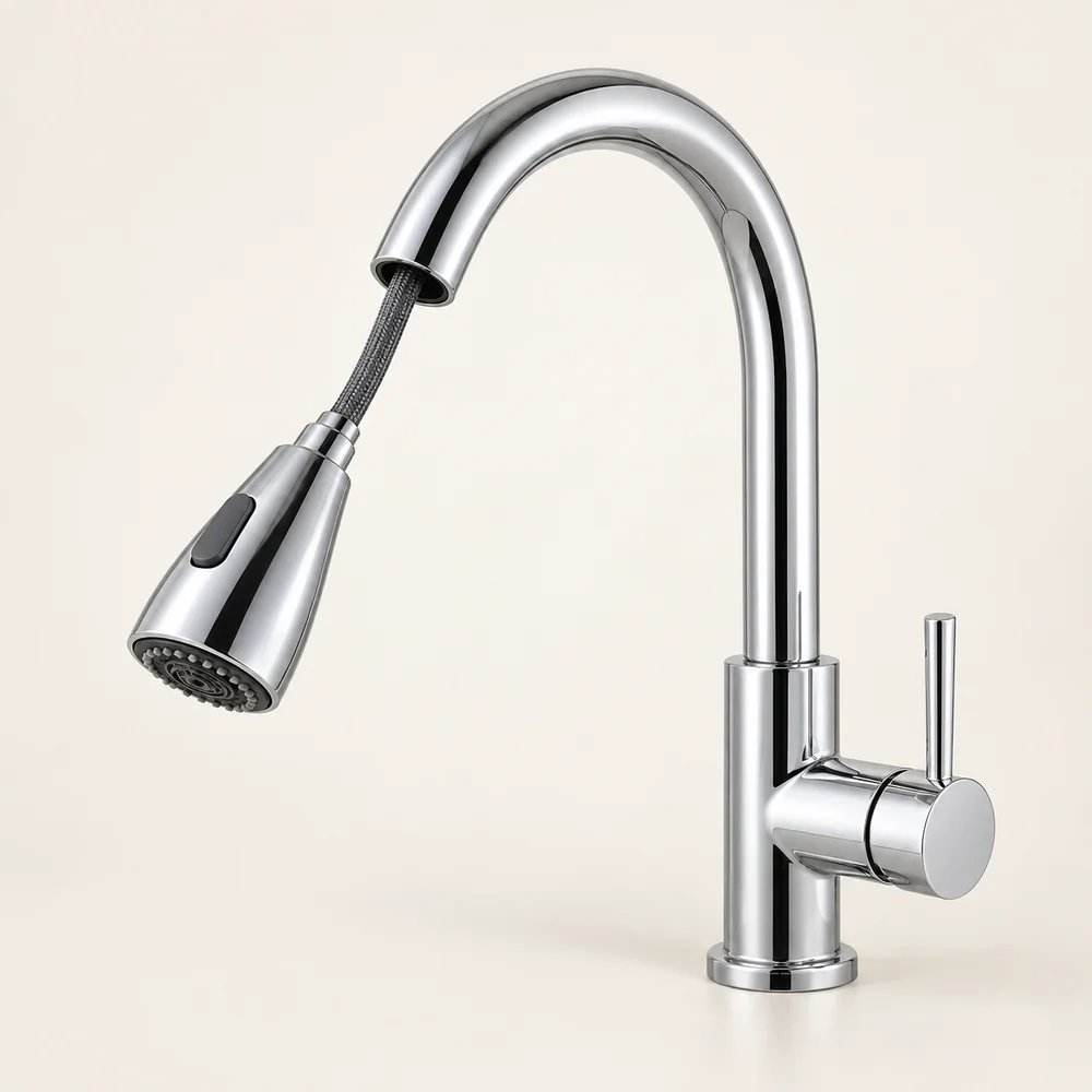 Pull-out kitchen mixer