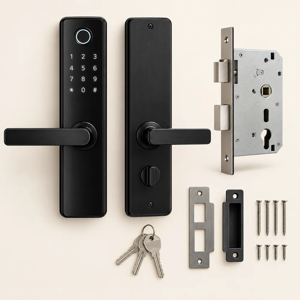 Keypad & fingerprint mortice smart lock