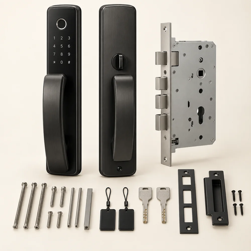 Push-pull fingerprint smart lock