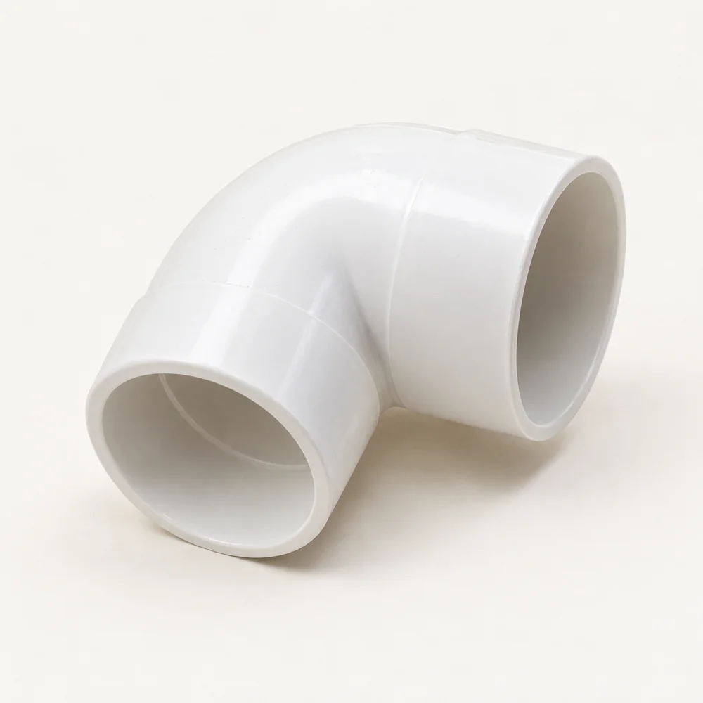 PVC 90° elbow fitting — AI-generated illustrative image